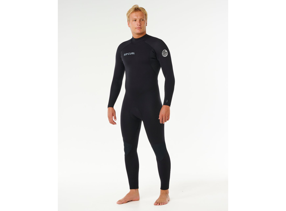 RIP CURL DAWN PATROL 4/3 CHEST ZIP WETSUIT BLACK