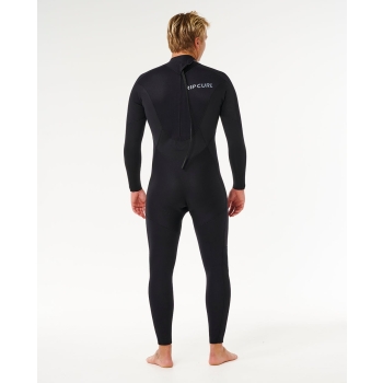 RIP CURL DAWN PATROL 4/3 CHEST ZIP WETSUIT BLACK