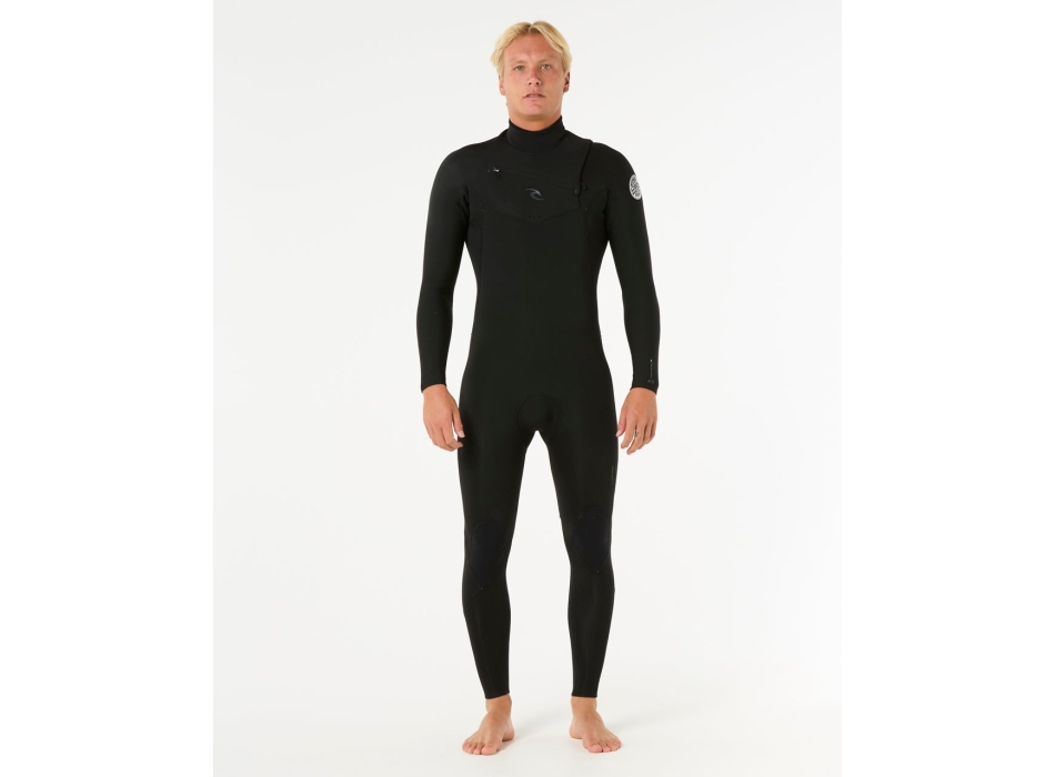 RIP CURL DAWN PATROL 4/3 CHEST ZIP WETSUIT BLACK
