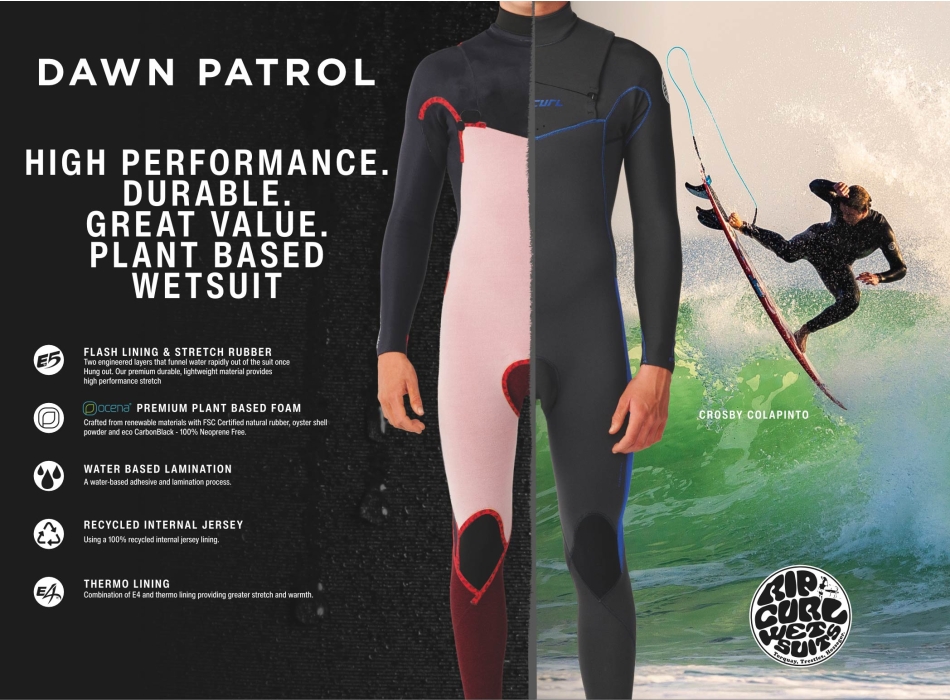 RIP CURL DAWN PATROL 5/3 CHEST ZIP WETSUIT BLACK