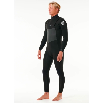 RIP CURL DAWN PATROL 5/3 CHEST ZIP WETSUIT BLACK