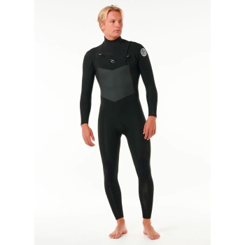 RIP CURL DAWN PATROL 5/3 CHEST ZIP WETSUIT BLACK