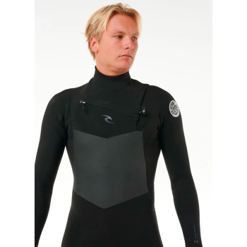 RIP CURL DAWN PATROL 5/3 CHEST ZIP WETSUIT BLACK