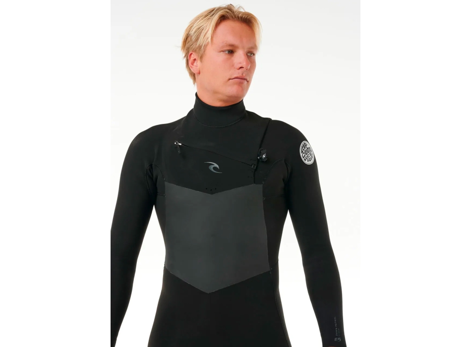 RIP CURL DAWN PATROL 5/3 CHEST ZIP WETSUIT BLACK