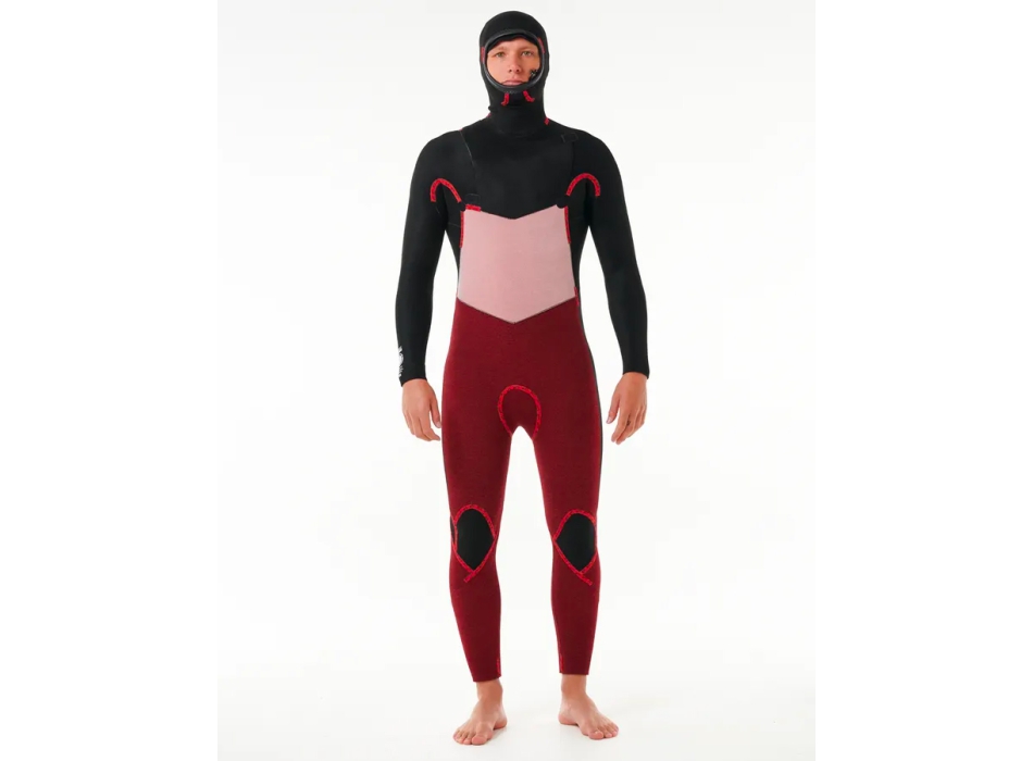 RIP CURL DAWN PATROL 6/4 CHEST ZIP HOOD WETSUIT