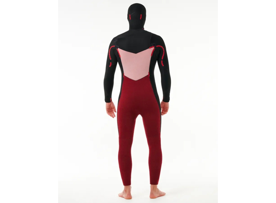 RIP CURL DAWN PATROL 6/4 CHEST ZIP HOOD WETSUIT
