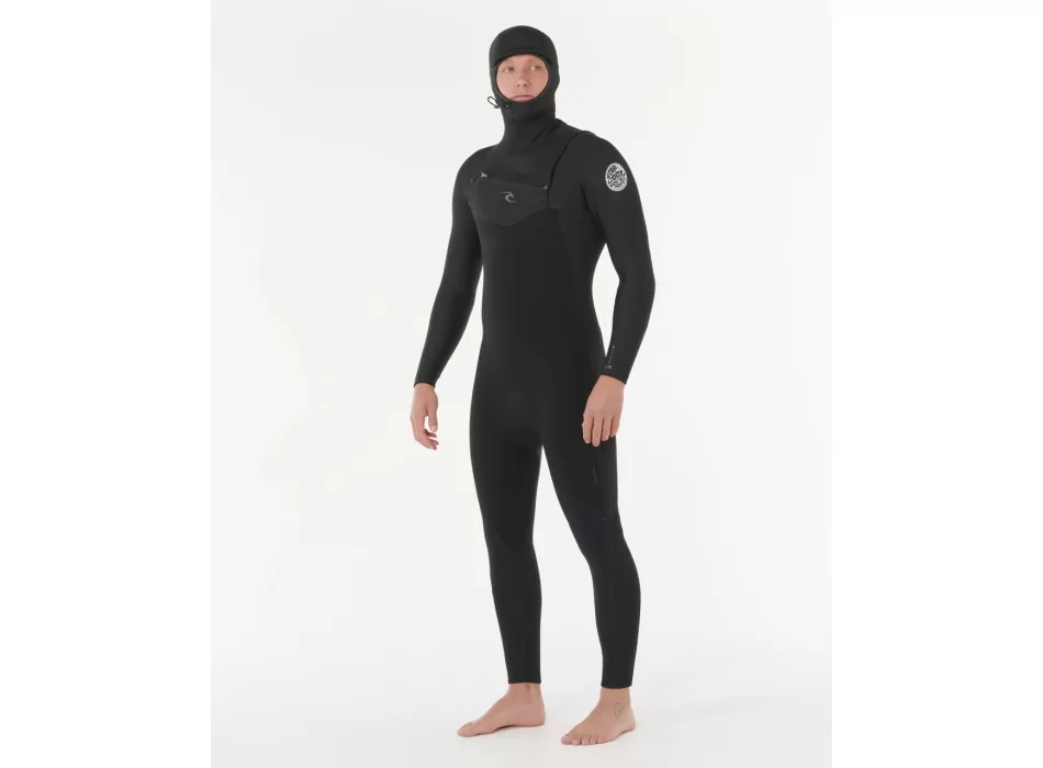 RIP CURL DAWN PATROL 6/4 CHEST ZIP HOOD WETSUIT