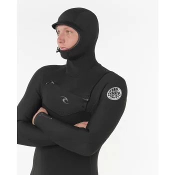 RIP CURL DAWN PATROL 6/4 CHEST ZIP HOOD WETSUIT