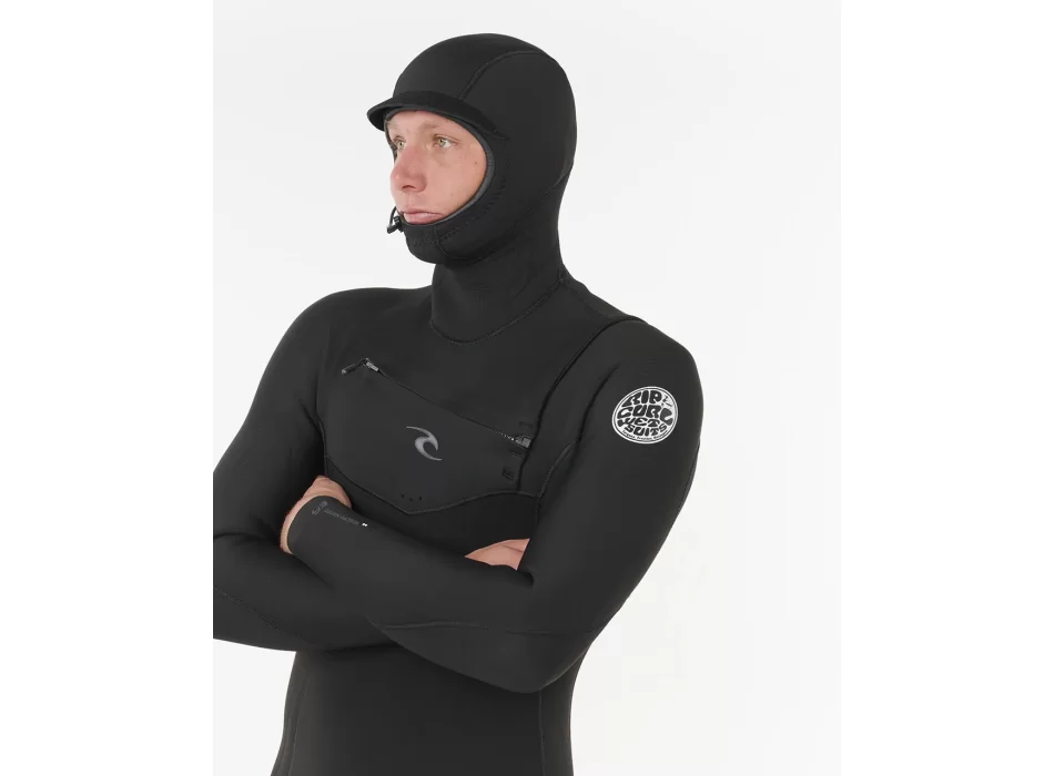 RIP CURL DAWN PATROL 6/4 CHEST ZIP HOOD WETSUIT