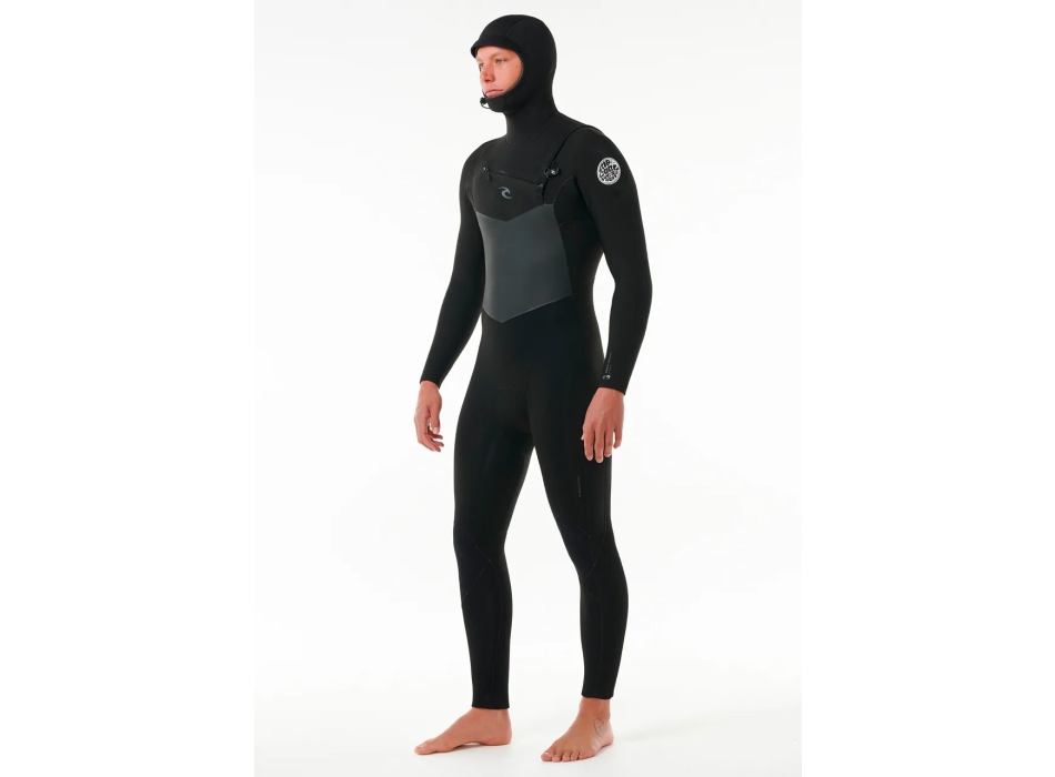 RIP CURL DAWN PATROL 6/4 CHEST ZIP HOOD WETSUIT