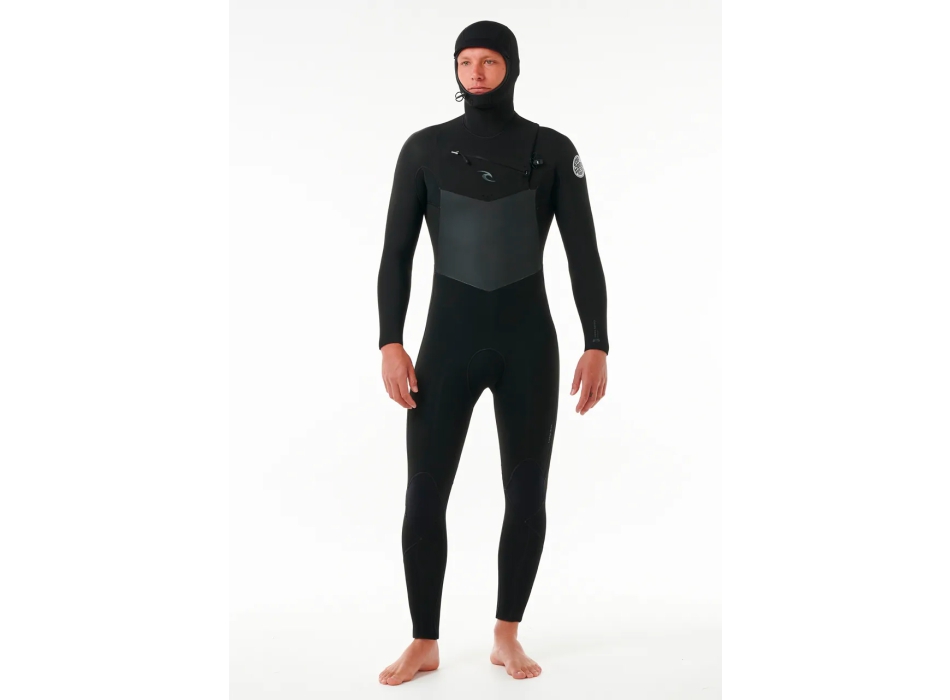 RIP CURL DAWN PATROL 6/4 CHEST ZIP HOOD WETSUIT
