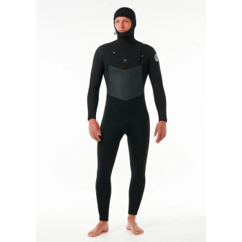 RIP CURL DAWN PATROL 6/4 CHEST ZIP HOOD WETSUIT