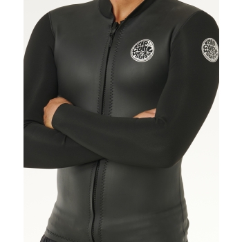 RIP CURL DAWN PATROL FZ JACKET BLACK 1.5ES