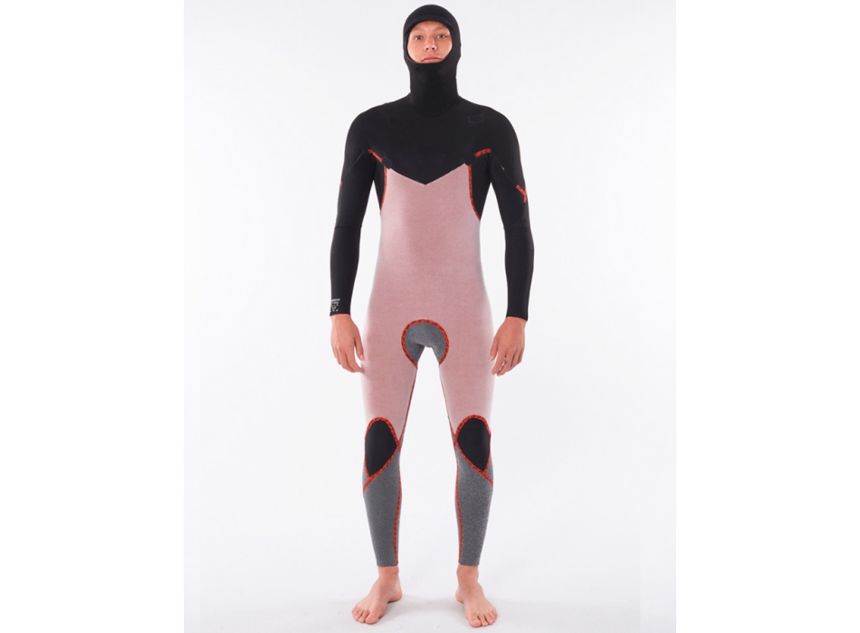 RIP CURL DAWN PATROL HOOD 5/4 CHEST ZIP STEAMER