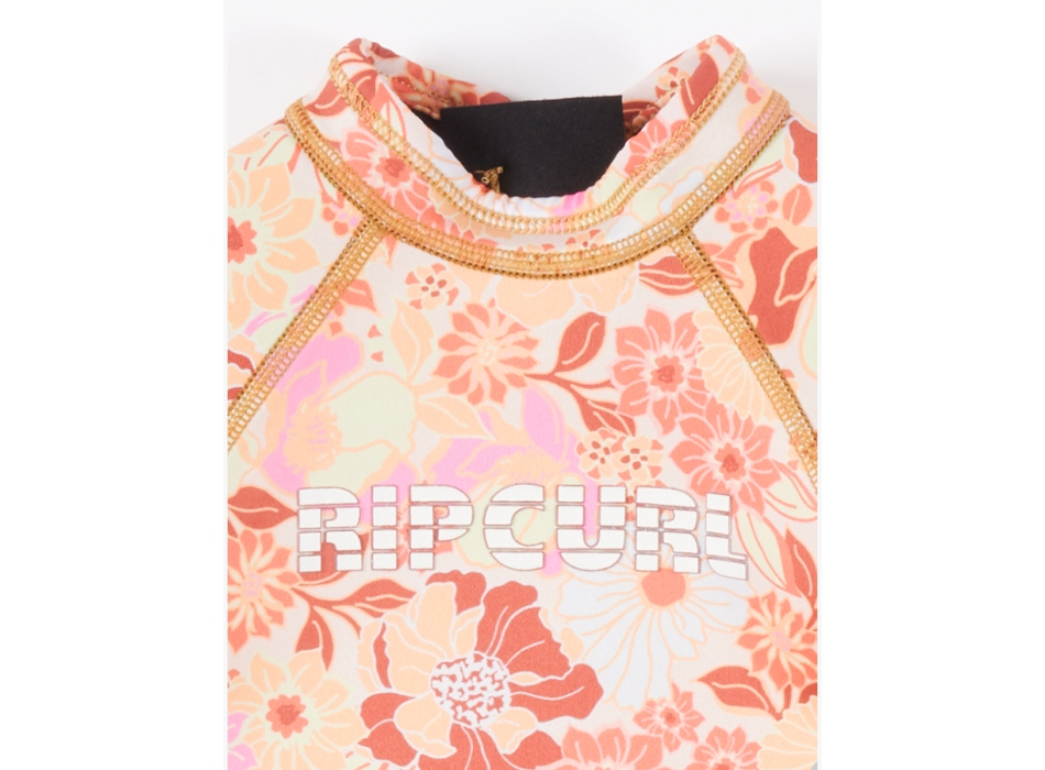 RIP CURL GROMS DAWN PATROL BACK ZIP SPRINGSUIT PEACH