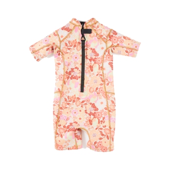 RIP CURL GROMS DAWN PATROL BACK ZIP SPRINGSUIT PEACH