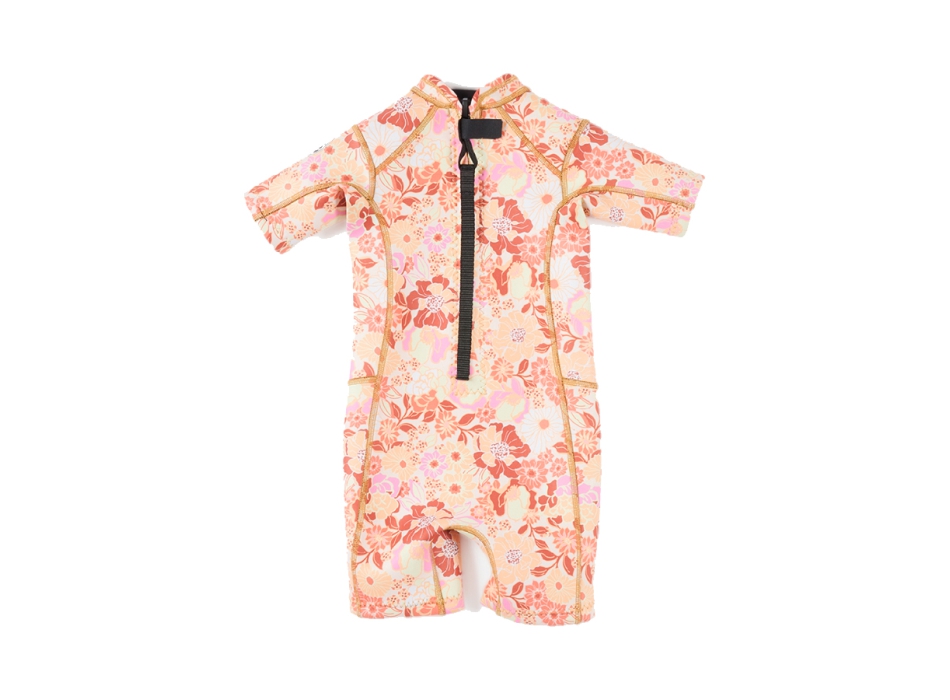 RIP CURL GROMS DAWN PATROL BACK ZIP SPRINGSUIT PEACH