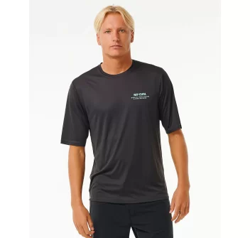 RIP CURL DING REPAIR SURFLITE UPF 50+ SHORT SLEEVE WASHED BLACK