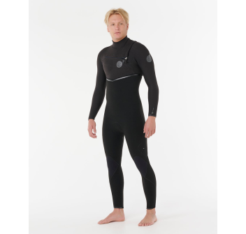 RIP CURL E-BOMB 4/3 WETSUIT CHEST ZIP BLACK