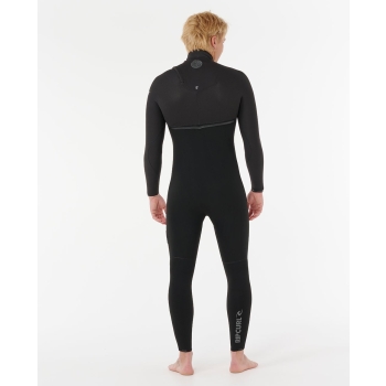 RIP CURL E-BOMB 4/3 WETSUIT CHEST ZIP BLACK