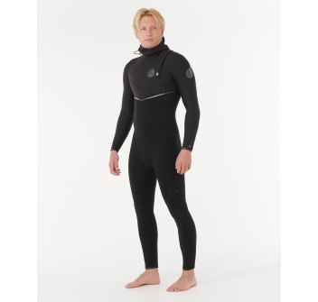 RIP CURL E-BOMB 5/3 WETSUIT CHEST ZIP BLACK