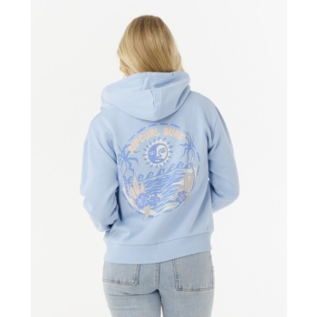 RIP CURL SWEATER SUMMER HOOD WITH ZIP MID BLUE
