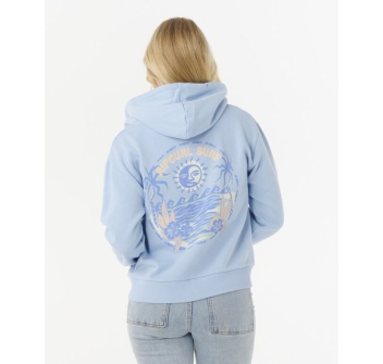 RIP CURL SWEATER SUMMER HOOD WITH ZIP MID BLUE