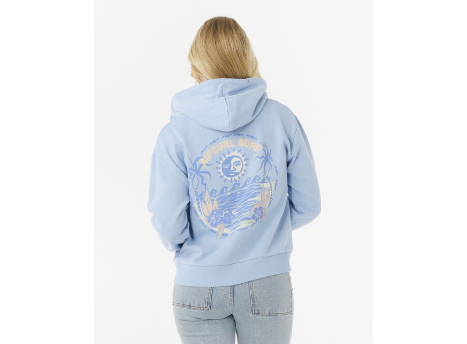 RIP CURL SWEATER SUMMER HOOD WITH ZIP MID BLUE