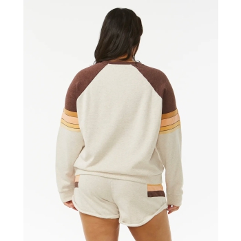 RIP CURL SURF REVIVAL CREW FLEECE OATMEAL MARLE