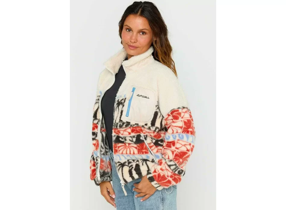 RIP CURL OCEANIC ZIP THRU POLAR BEIGE