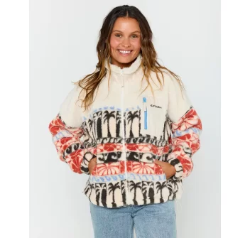 RIP CURL OCEANIC ZIP THRU POLAR BEIGE