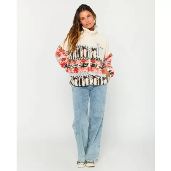 RIP CURL OCEANIC ZIP THRU POLAR BEIGE