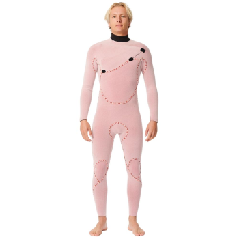 RIP CURL FLASHBOMB 3/2 CHEST ZIP WETSUIT BLACK