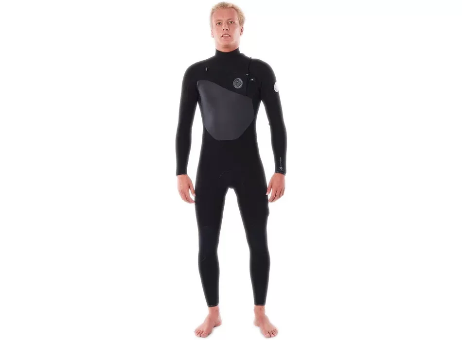 RIP CURL FLASHBOMB 3/2 CHEST ZIP WETSUIT BLACK