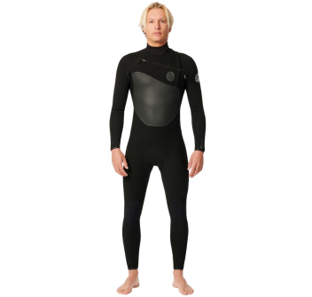 RIP CURL FLASHBOMB 3/2 CHEST ZIP WETSUIT BLACK