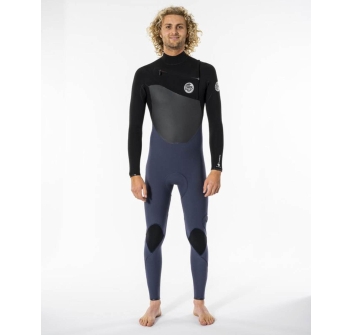 RIP CURL FLASHBOMB 3/2 CHEST ZIP WETSUIT SLATE