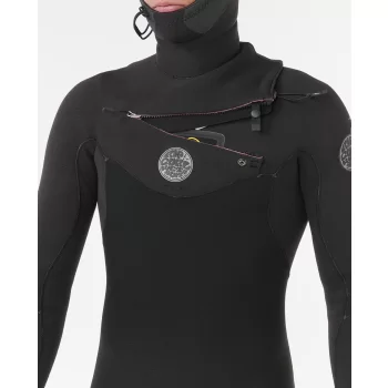 RIP CURL FLASHBOMB HOODED WETSUIT 5/4 CHEST ZIP