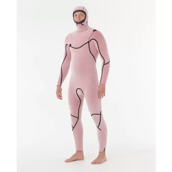 RIP CURL FLASHBOMB HOODED WETSUIT 5/4 CHEST ZIP
