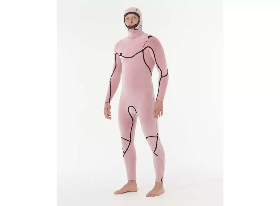 RIP CURL FLASHBOMB HOODED WETSUIT 5/4 CHEST ZIP