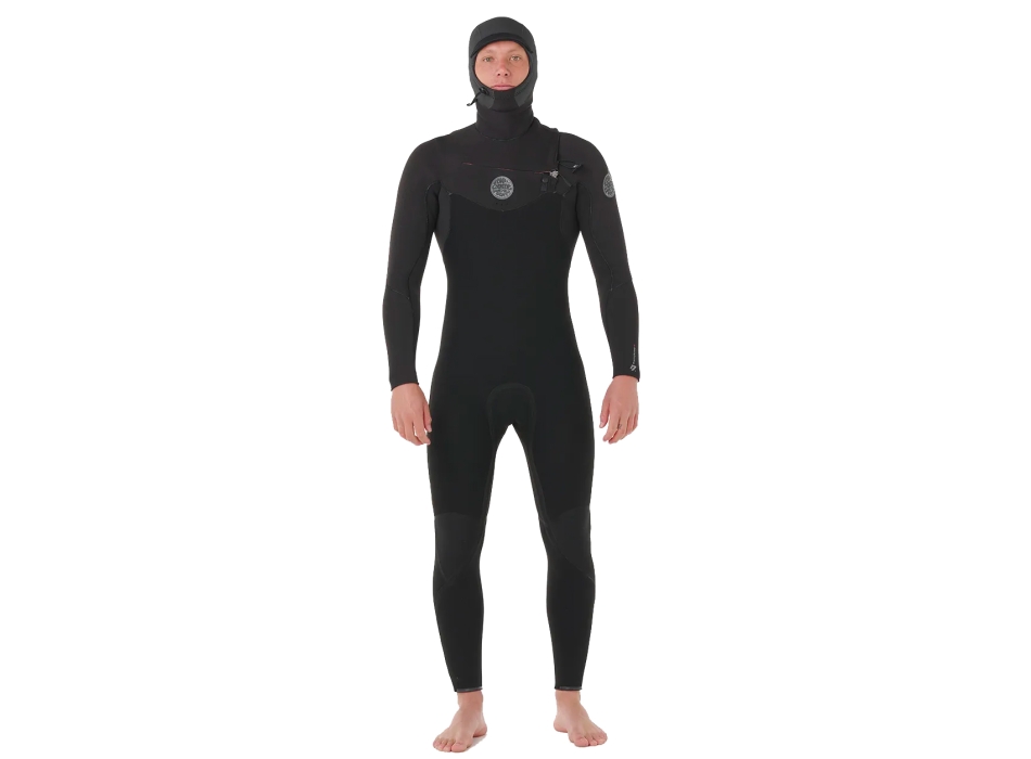 RIP CURL FLASHBOMB HOODED WETSUIT 5/4 CHEST ZIP