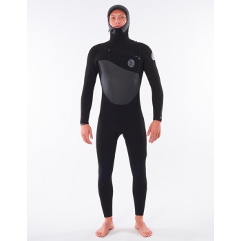 RIP CURL FLSHBOMB HOODED WETSUIT 5/4 CHEST ZIP