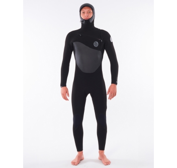 RIP CURL FLSHBOMB HOODED WETSUIT 5/4 CHEST ZIP