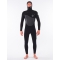 RIP CURL FLSHBOMB HOODED WETSUIT 5/4 CHEST ZIP