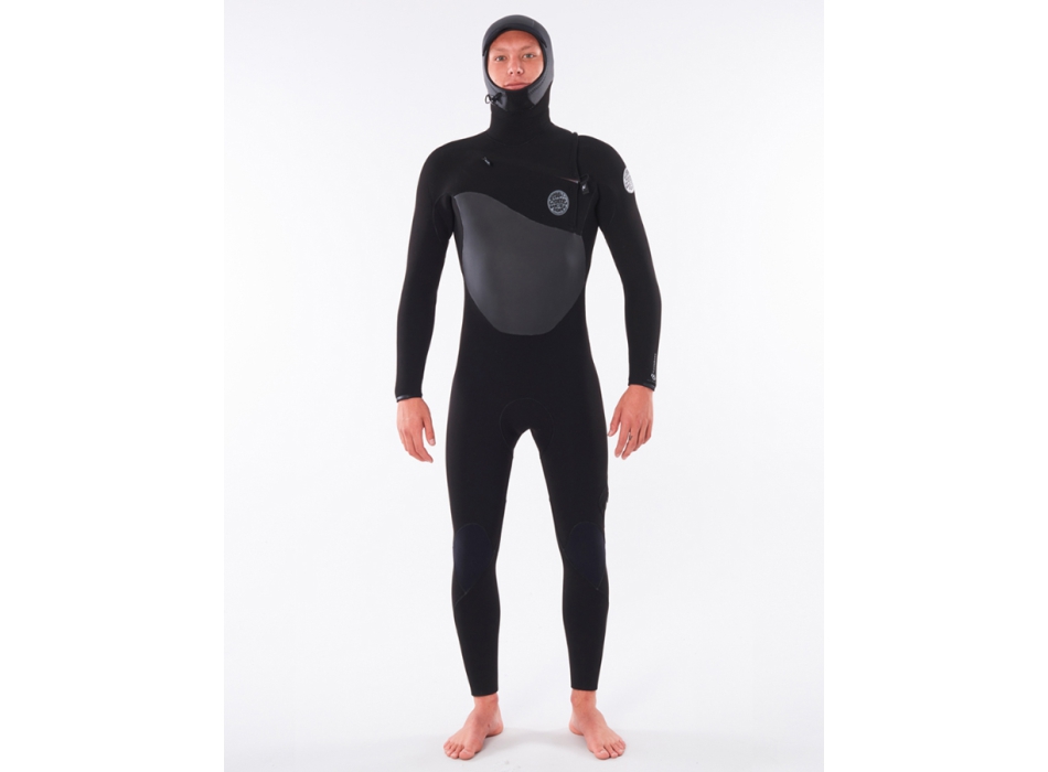 RIP CURL FLSHBOMB HOODED WETSUIT 5/4 CHEST ZIP