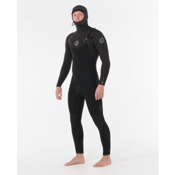 RIP CURL FLASH BOMB HOODED WETSUIT 6/4 CHEST ZIP