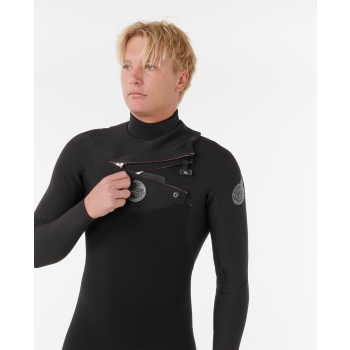 RIP CURL FLASH BOMB HOODED WETSUIT 6/4 CHEST ZIP
