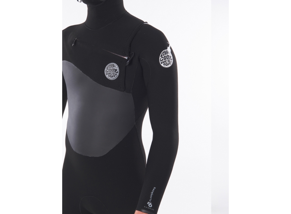 RIP CURL FLSHBOMB HOODED WETSUIT 6/4 CHEST ZIP