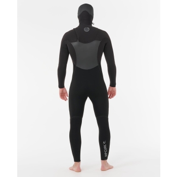 RIP CURL FLASH BOMB HOODED WETSUIT 6/4 CHEST ZIP