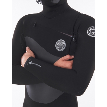RIP CURL FLSHBOMB HOODED WETSUIT 6/4 CHEST ZIP