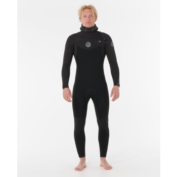 RIP CURL FLASH BOMB HOODED WETSUIT 6/4 CHEST ZIP